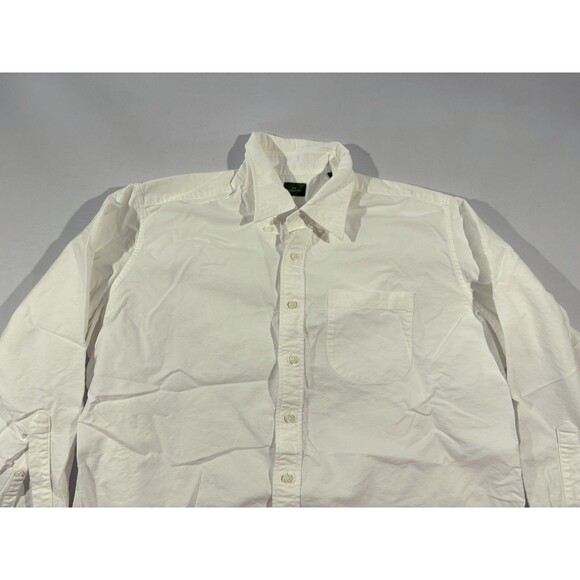 Sid Mashburn White OXFORD Cotton Long Sleeve Button Down Collar Shirt Sz 17.5 34 - Picture 3 of 9